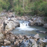 Lovely waterfall in the walking trail.  www.chiangmaitourcenter.com