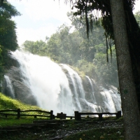 Wachirathan waterfall with water all year round. www.chiangmaitourcenter.com