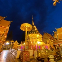 Umong temple + Hidden temple at Pha Lat + Chiang Mai Night View from Doi Sthep.