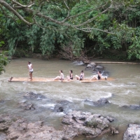 Cool bamboo rafting along the river. www.chiangmaitourcenter.com