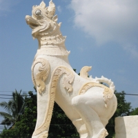 The statue of Singha, the guardian