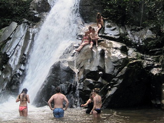 Short Trek to the waterfall - Ophanae Hilltribes School - Herbal Sauna at Tree House -Chiang Mai